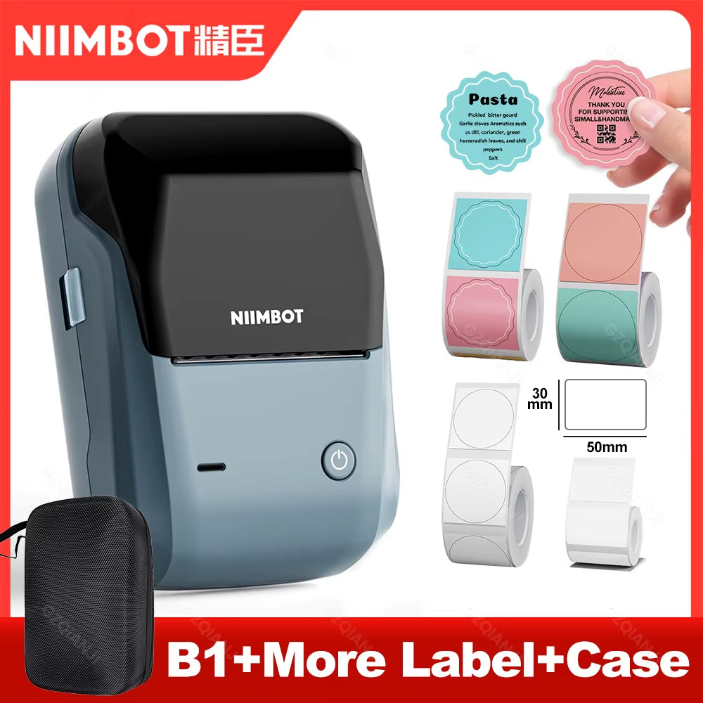 B1 Mini Label Thermal Printer Portable Self-Adhesive Bluetooth Maker Machine for round UV Tag Stickers Labels Rolls