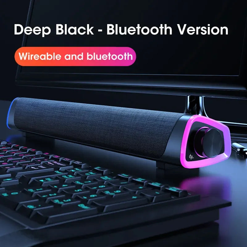 Niye Bluetooth Speaker Bar with Subwoofer Stereo Sound USB Wired for PC Laptop Macbook Desktop Audio