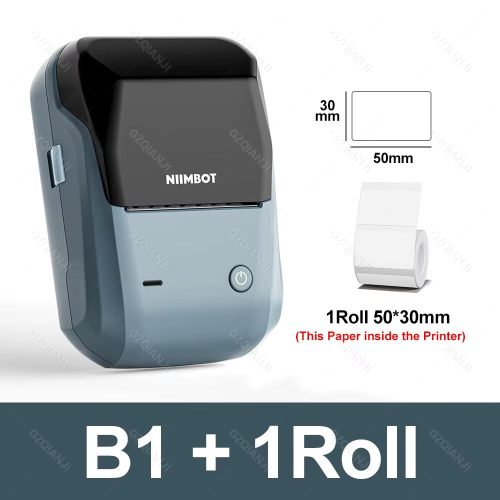 B1 Mini Label Thermal Printer Portable Self-Adhesive Bluetooth Maker Machine for round UV Tag Stickers Labels Rolls